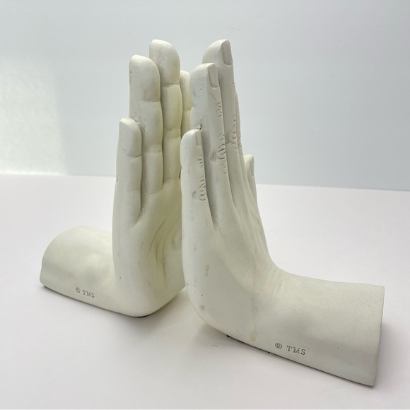 Tms Hands Sculpture Praying Bookends - Picture 15 of 16